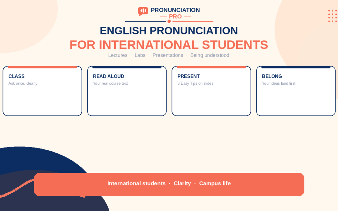 Pronunciation Courses for International Students
