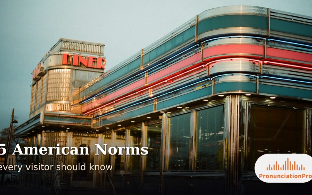 Retro American diner with chrome and neon trim at dusk